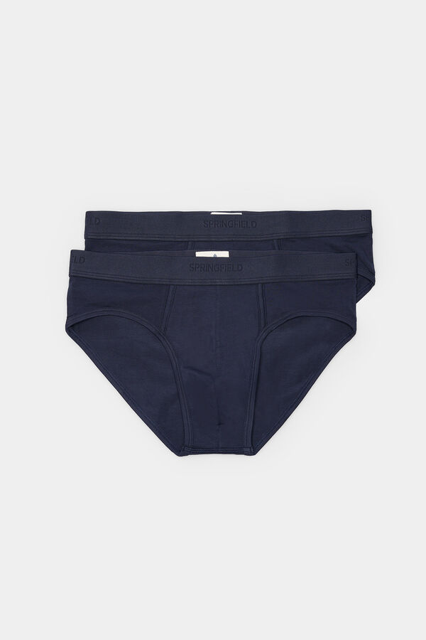 Springfield Packs 2 slips b&aacute;sicos azul
