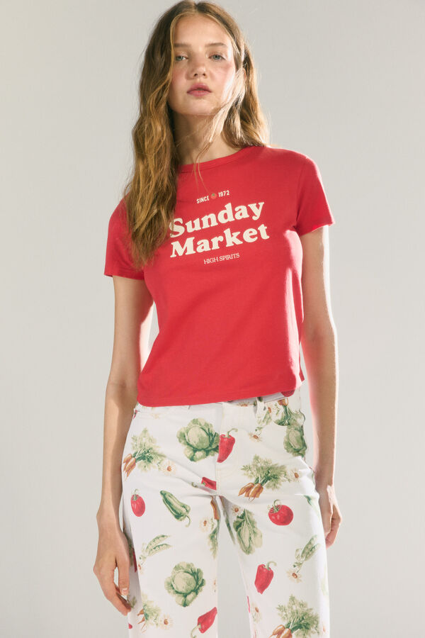 High Spirits T- Shirt Rouge  vermelho