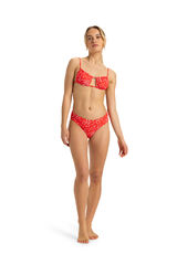 Roxy Cuequinha de biquíni feminina com cobertura reveladora vermelho