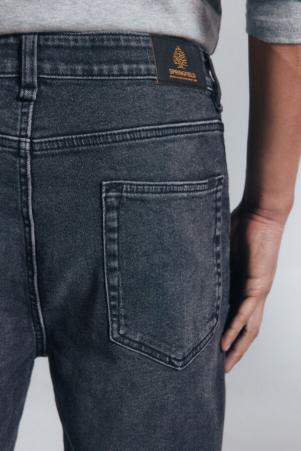 Springfield Jeans skinny gris oscuro lavado gris