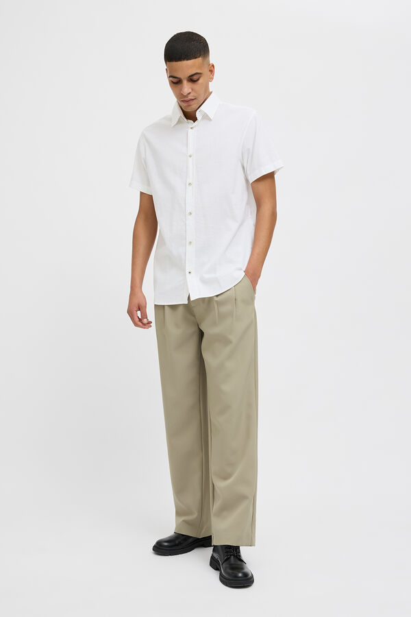 Jack & Jones Camisa de manga curta com ajuste relaxado branco