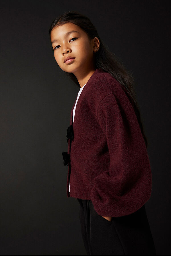 Name It C&aacute;rdigan con lazo de ni&ntilde;a morado/lila