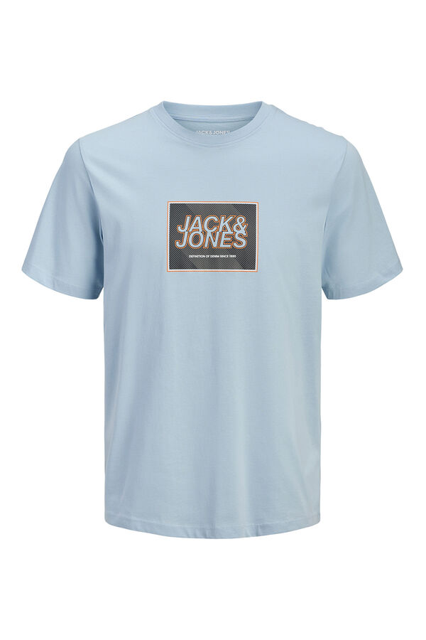 Jack & Jones Camiseta b&aacute;sica con logo azul