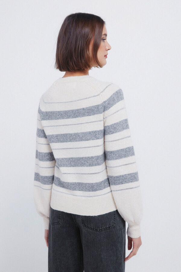 Springfield Jersey rayas lurex marfil