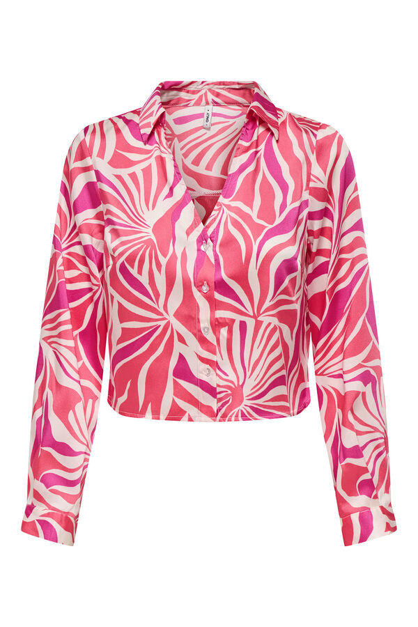 Only Camisa de manga comprida com regular fit rosa