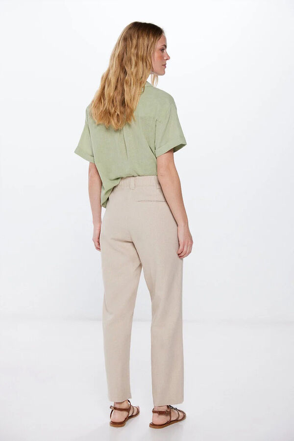 Springfield Cal&ccedil;as Chino Linho camel