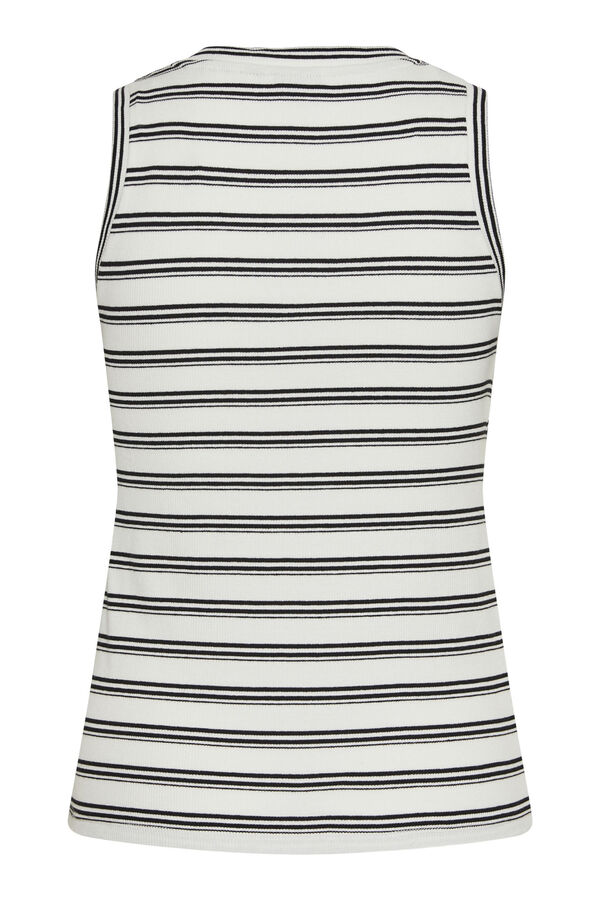 Pieces T-shirt de algod&atilde;o sem mangas branco