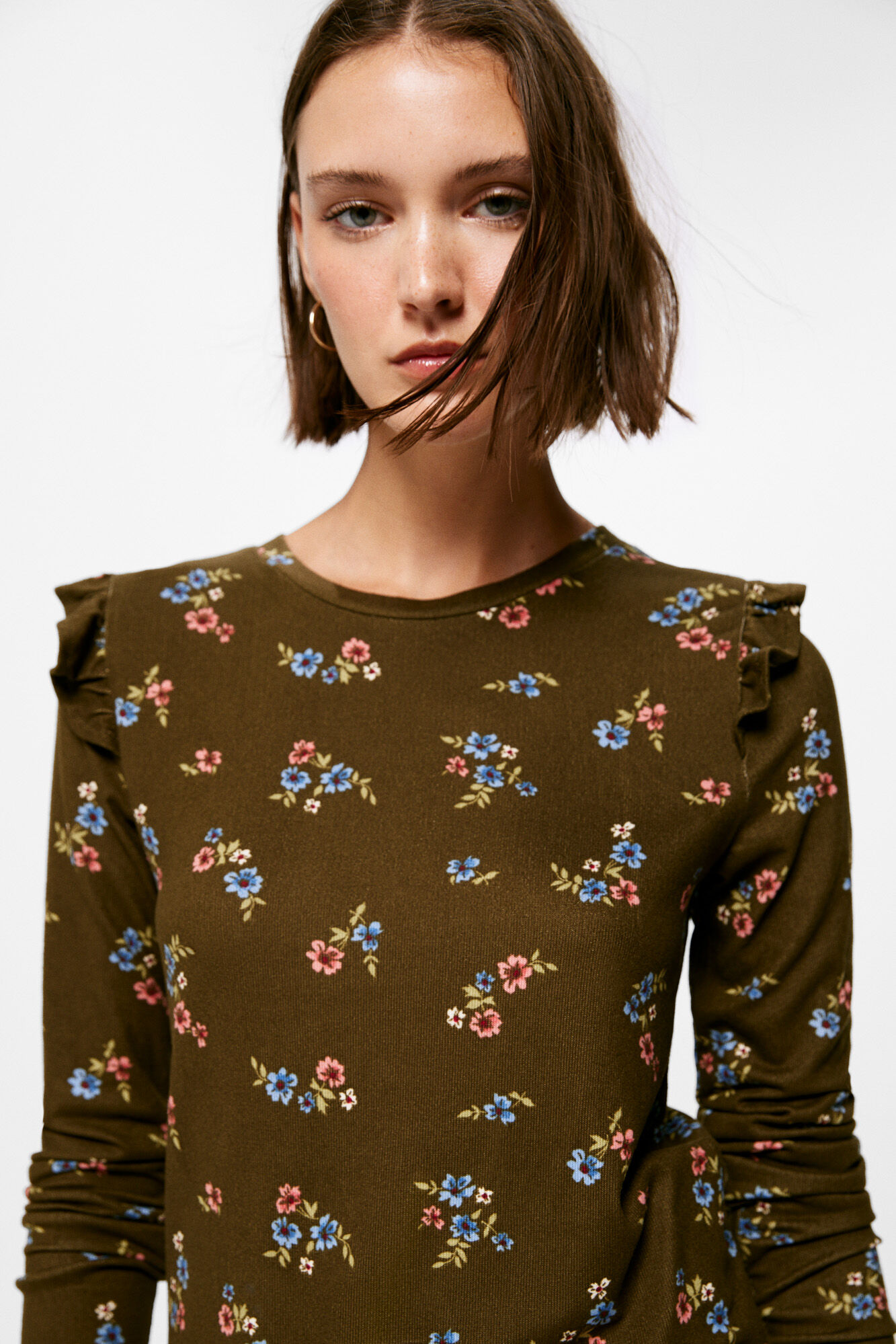 Springfield Camiseta Bimateria Estampada