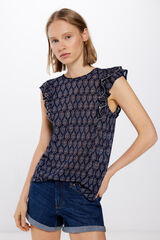 Springfield Camiseta Estampada Lazo Espalda azul