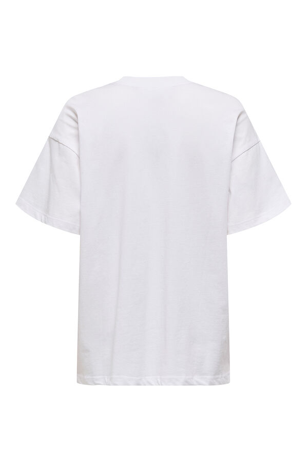 Only Camiseta dibujo frontal blanco