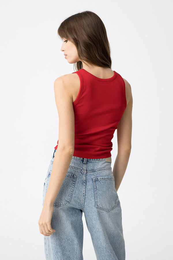 Tiffosi Regata de algod&atilde;o  vermelho