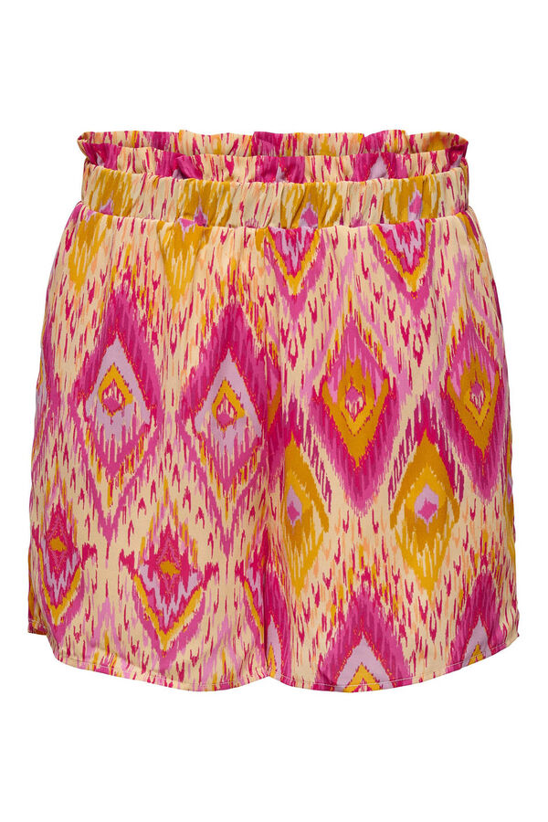 Only Cal&ccedil;as curtas cintura el&aacute;stica rosa