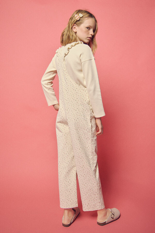 Springfield Kids Macac&atilde;o de microveludo estampado de menina azul