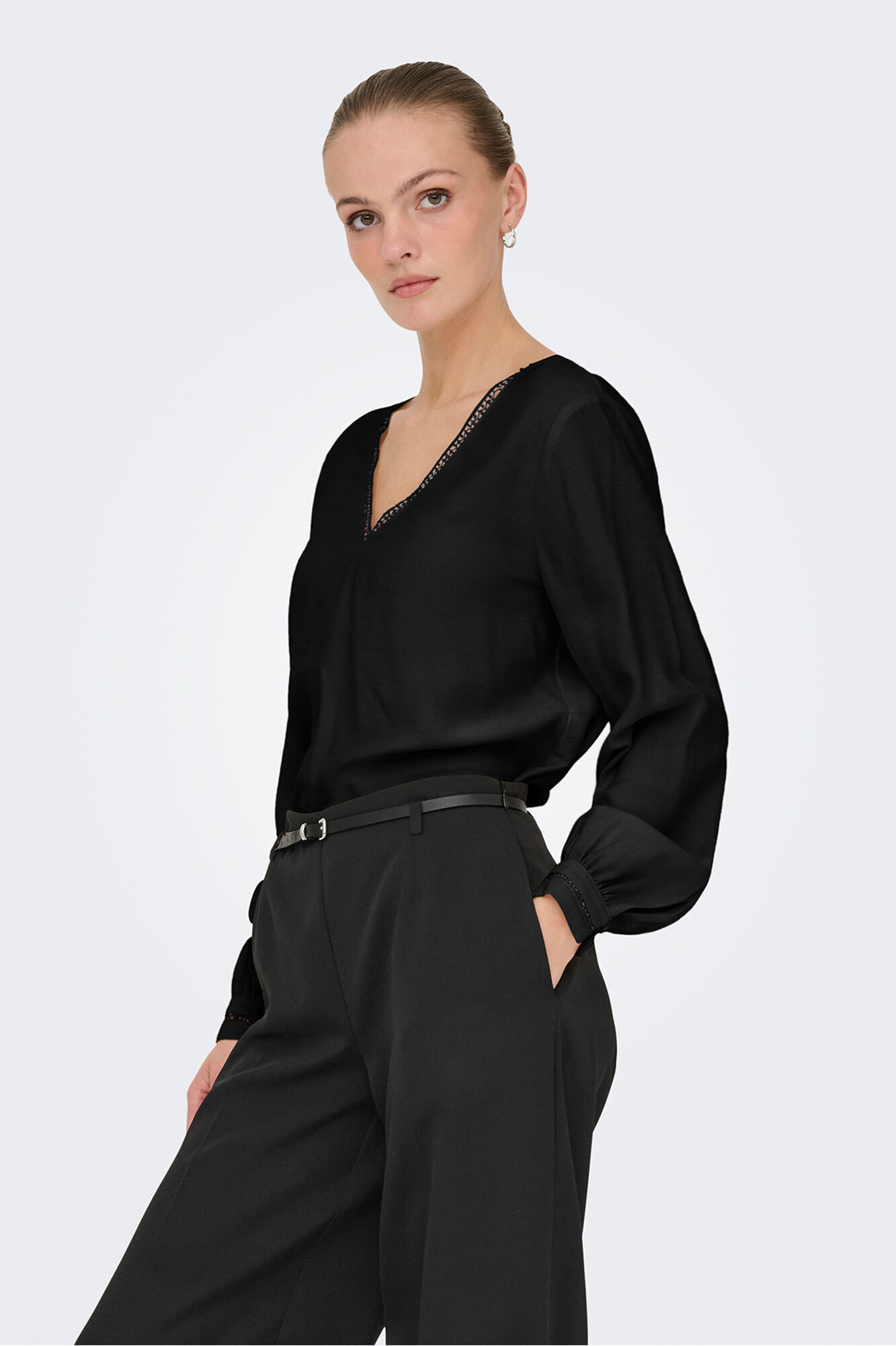 JDY Blusa de manga comprida manga