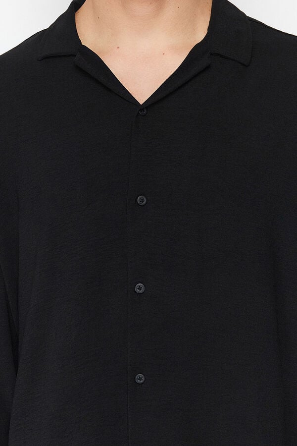 Trendyol Camisa fluida de manga comprida preto
