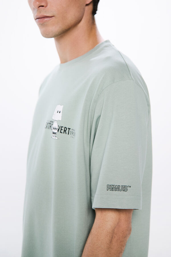 Springfield Camiseta Peanuts Charlie Extrovert verde