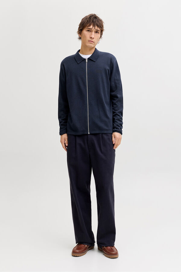 Jack & Jones C&aacute;rdigan b&aacute;sico de punto azul