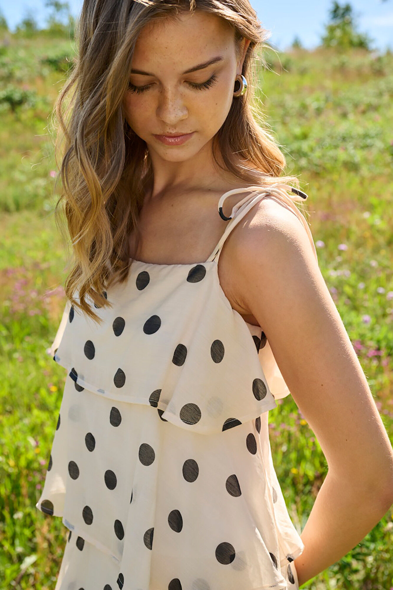 JDY Vestido corto volantes