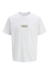 Jack & Jones PLUS Camiseta regular fit com logo PLUS branco