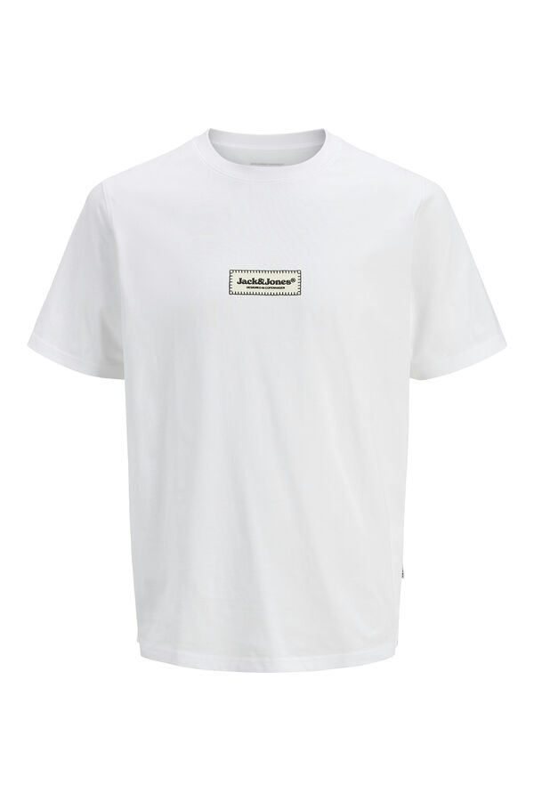 Jack & Jones PLUS Camiseta regular fit com logo PLUS branco
