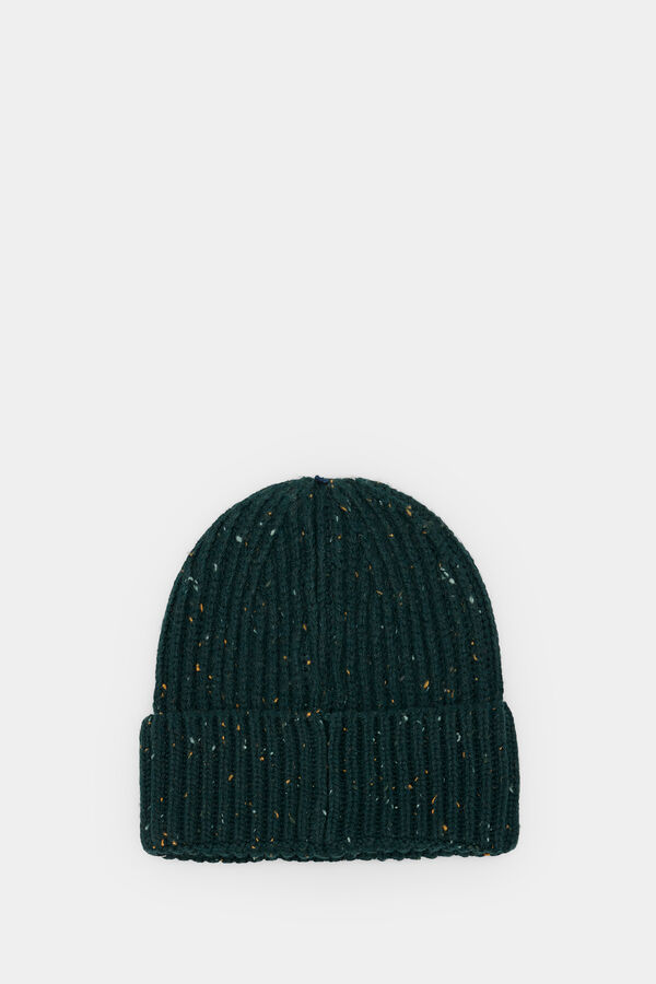 Springfield Gorro beanie en punto neps verde