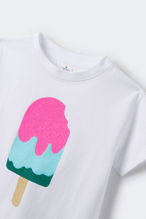 Springfield Kids Camiseta Helado ni&ntilde;a kaki