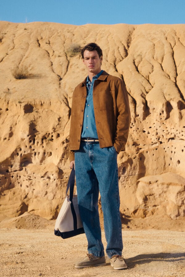 Springfield Jeans chino sobretingido relaxed fit azul