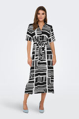 JDY Vestido midi camisero azul