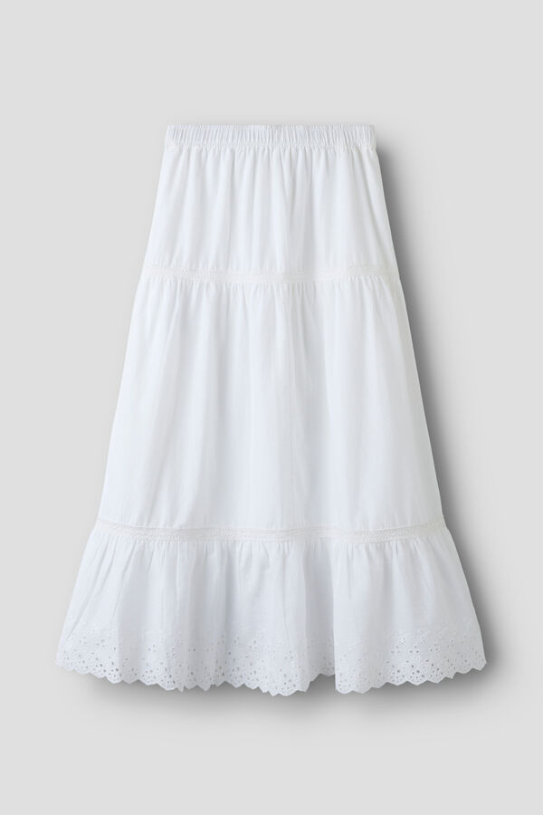 Name It Saia comprida com renda branco