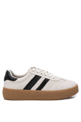 XTI Zapato Deportivo Ni&ntilde;o/A Textil Doble Piso Tipo Tenis marfil