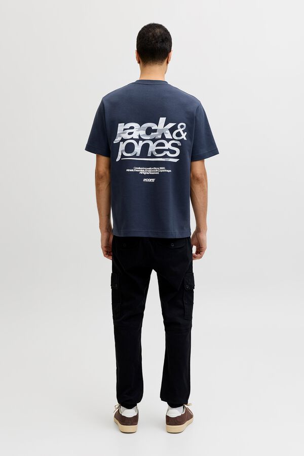 Jack & Jones Camiseta regular fit logo azul