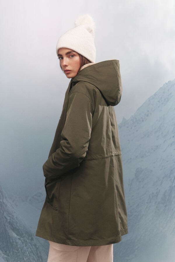 Springfield Parka capucha 2 en 1 repelente al agua kaki