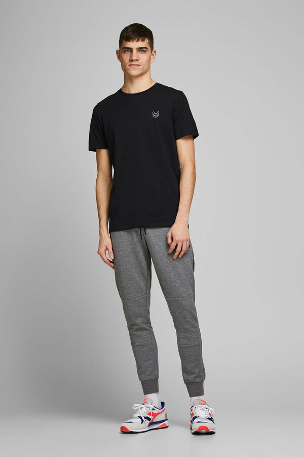 Jack & Jones Camiseta slim fit algod&oacute;n negro