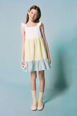 Springfield Kids Vestido tricolor ni&ntilde;a amarillo