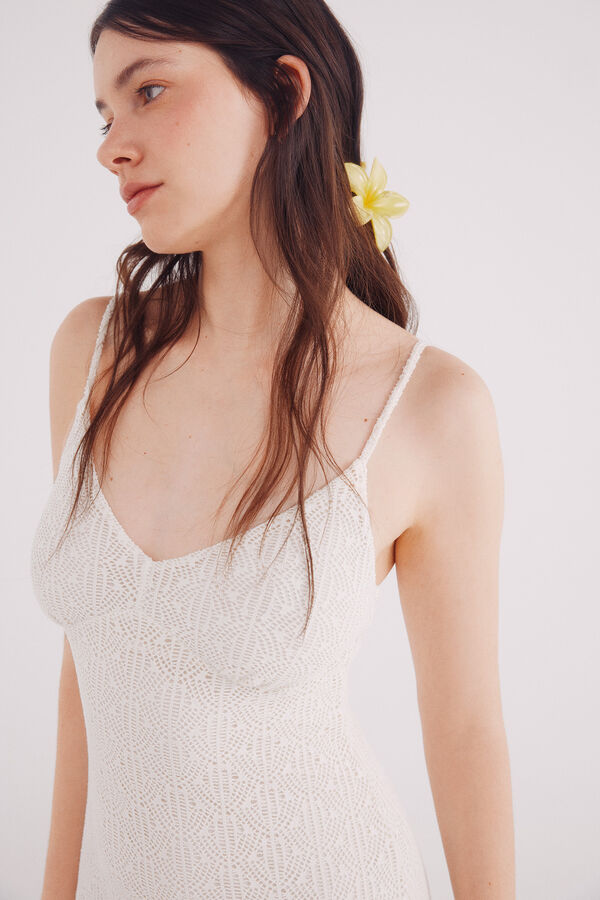 Springfield Vestido midi estructura tirantes finos amarillo