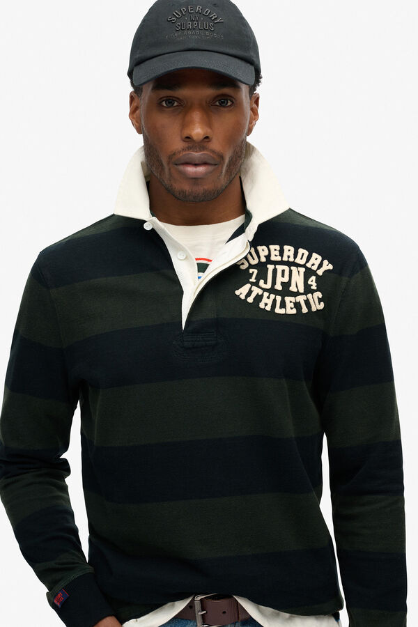 Superdry Camiseta De Rugby Manga Larga estampado