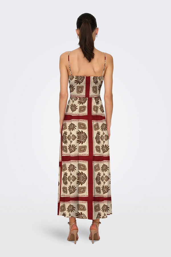 Only Vestido de al&ccedil;as comprido vermelho