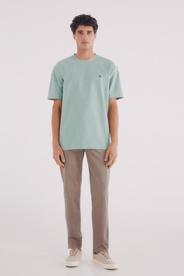 Springfield Camisola piqué oxford verde