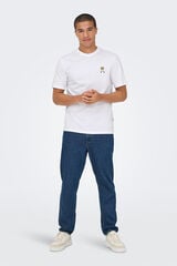 Only & Sons T-shirt de manga curta. branco