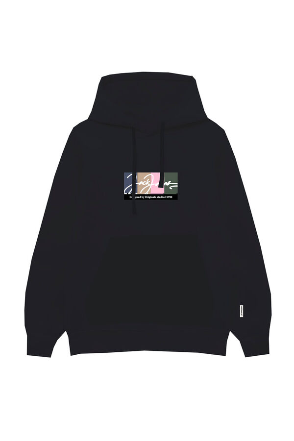 Jack & Jones PLUS Sudadera capucha relaxed fit Plus negro