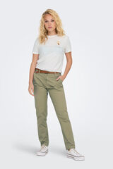 JDY Pantal&oacute;n chino cintur&oacute;n gris