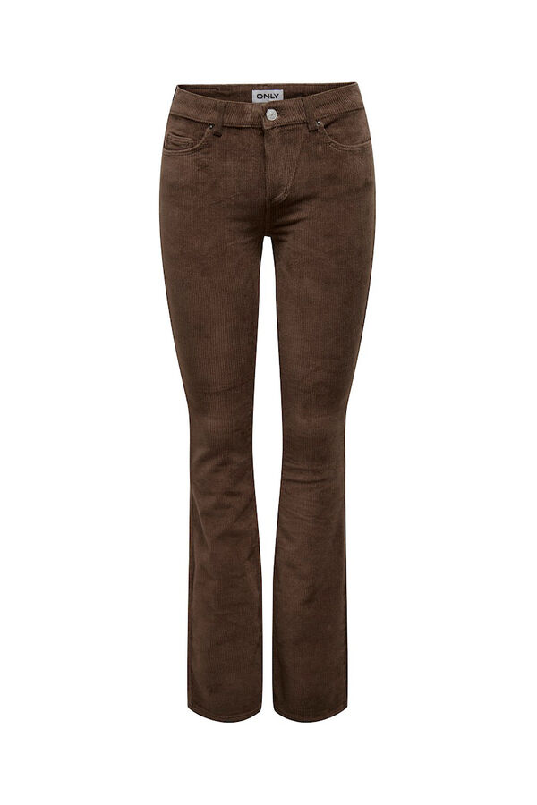 Only Pantal&oacute;n de pana flared marr&oacute;n