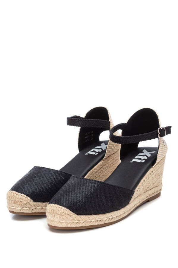 XTI Alpargatas de mulher com cunha tipo valenciana preto