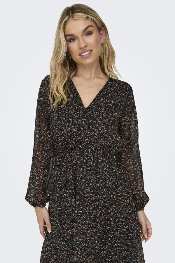 Only Vestido curto de gaze cru