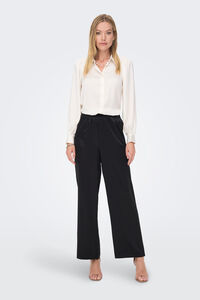 Only Calças largas acetinadas