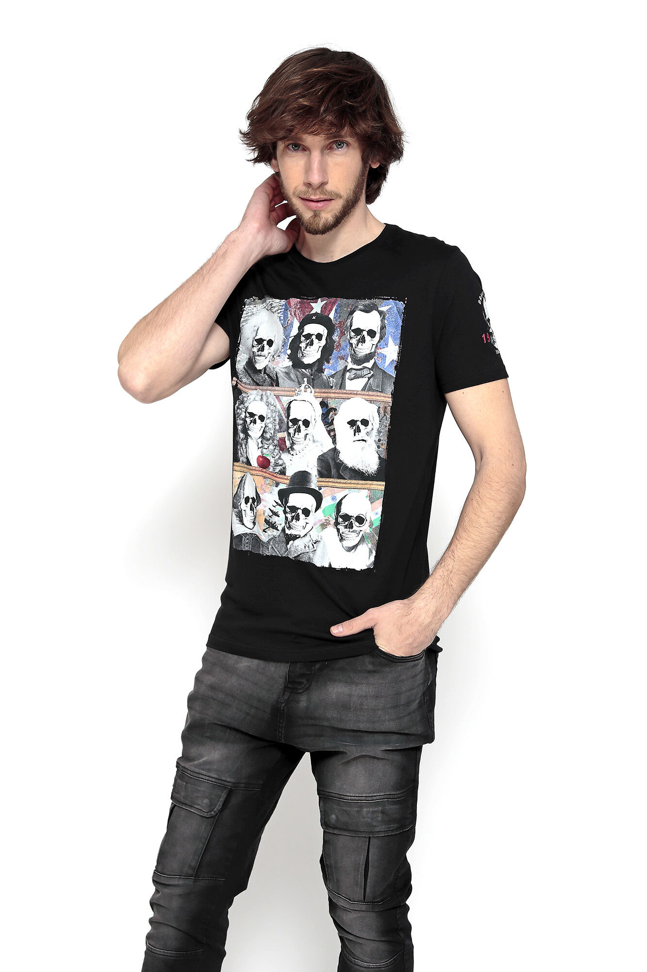 Brave Soul Camiseta calavera manga corta