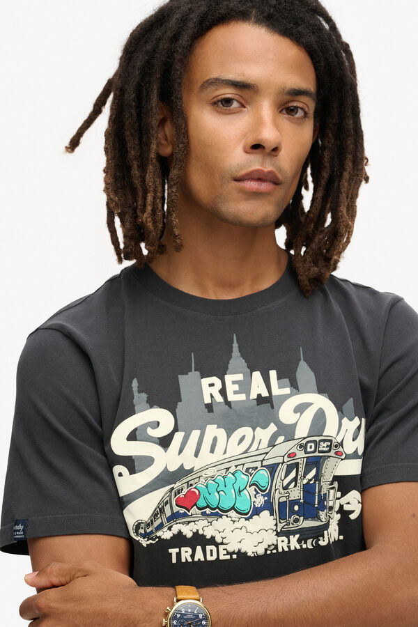 Superdry  Camisola de manga curta  azul