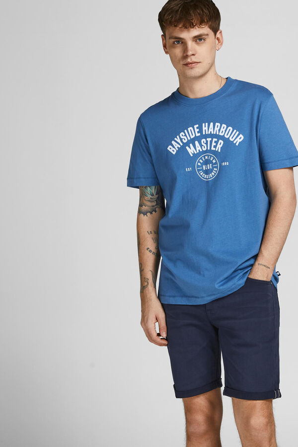 Jack & Jones Calções cinco bolsos algodão azul