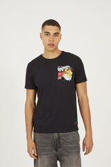 Brave Soul Camiseta com estampado nas costas preto