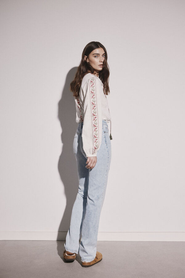 Springfield Jeans Straight Lavagem Sustent&aacute;vel azul